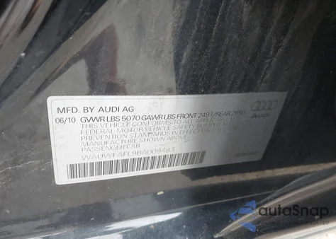 2011 Audi A4 2.0T Premium z USA, uszkodzony, nr VIN WAUWFAFL9BA009483